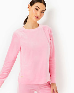 Ciana Velour Top - Conch Shell Pink