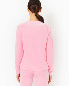 Ciana Velour Top - Conch Shell Pink