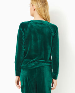 Ciana Velour Top - Villa Green