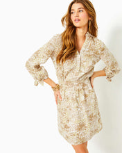 Load image into Gallery viewer, Abralynn Linen Shirtdress - Sand Bar Palm Beach Paradise
