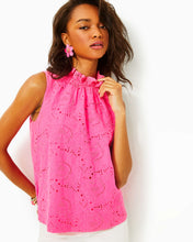 Load image into Gallery viewer, Dahliana Eyelet Top - Roxie Pink Garden Party Eyelet
