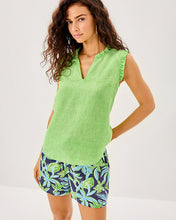 Load image into Gallery viewer, 5&quot; Croix Linen Short - Sapphire Pool Tropical Tango
