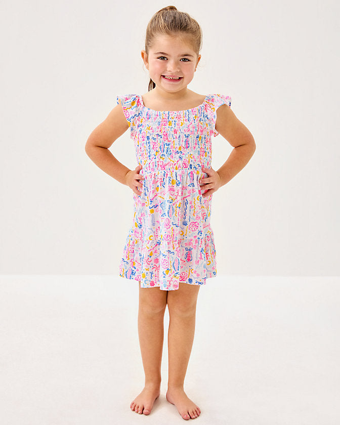 Girls Mini Jilly Cotton Dress - Multi Summer Serenade