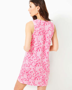 Dev Dress - Conch Shell Pink Flamingle Garden