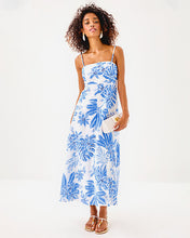 Load image into Gallery viewer, Jorgian Linen Midi Dress - Resort White Jet Set Jungle

