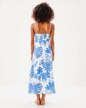 Load image into Gallery viewer, Jorgian Linen Midi Dress - Resort White Jet Set Jungle
