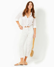 Load image into Gallery viewer, 28&quot; Liza High Rise Crop Flare Pant - Resort White Pandarama
