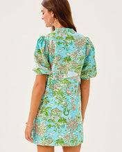 Load image into Gallery viewer, Mialeigh Linen Dress - Fresh Water Blue Sunbathers Bliss
