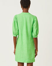 Load image into Gallery viewer, Mialeigh Linen Dress - Putting Green X Resort White

