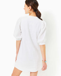 Mialeigh Linen Dress - Resort White