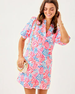 Mialeigh Linen Dress - Resort White Lil Sun Sea Sand