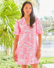 Load image into Gallery viewer, Mialeigh Linen Dress - Rousseau Pink Glisten In The Sun
