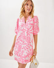 Load image into Gallery viewer, Mialeigh Linen Dress - Rousseau Pink Glisten In The Sun
