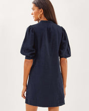 Load image into Gallery viewer, Mialeigh Linen Dress - True Navy X True Navy
