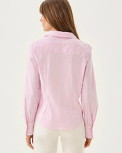 Load image into Gallery viewer, The Tie Lilly Shirt - Conch Shell Pink Shadow Shirting Stripe
