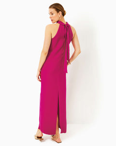 Alaric Halter Maxi Dress - Mystique Pink