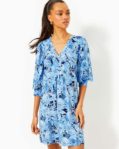 Cass Dress - Bonaire Blue Coastal Constellation