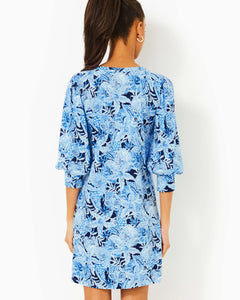 Cass Dress - Bonaire Blue Coastal Constellation