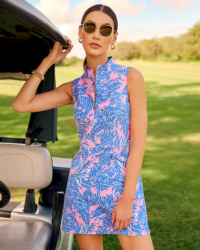 UPF 50+ Luxletic Catarina Dress - Conch Shell Pink Up Scale Golf