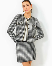 Load image into Gallery viewer, Corvina Boucle Jacket - Noir Houndstooth Sequin Boucle
