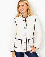 Load image into Gallery viewer, Georgine Quilted Jacket - Coconut Quilted Butterfly Pattern
