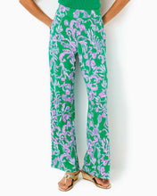 Load image into Gallery viewer, 31&quot; Allena Knit Palazzo Pant - Brazilian Green Salty Sandbar
