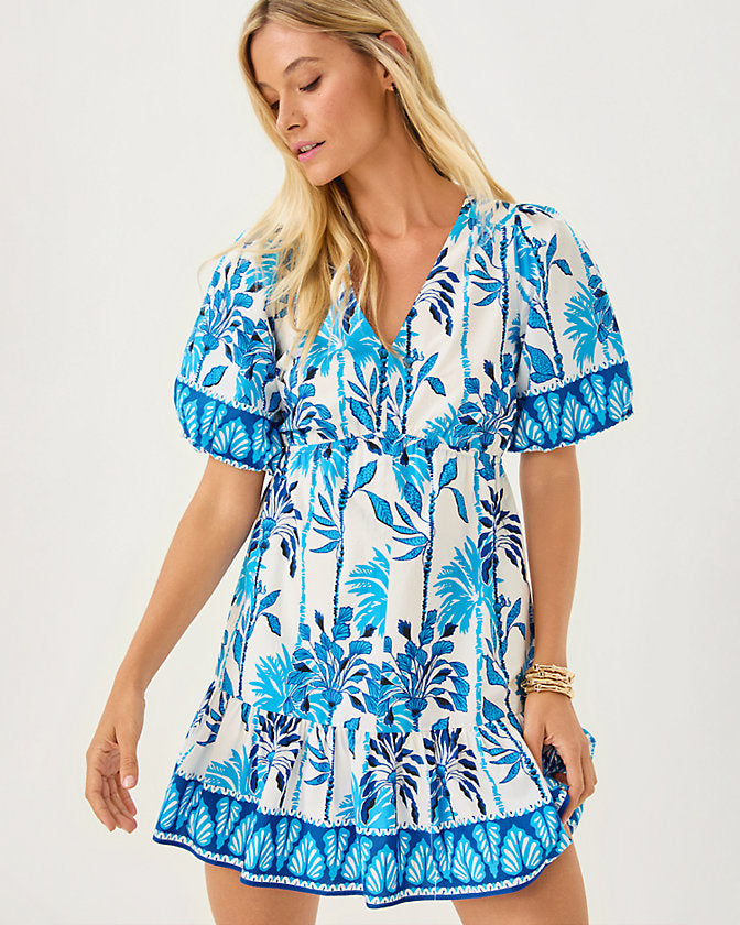 Kentlee Dress - Coconut Swayin In The Breeze Engineered Woven Dress