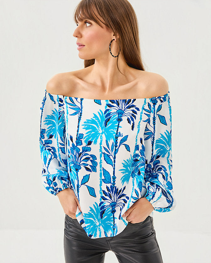 Elizabethany Off-the-Shoulder Top - Coconut Swayin In The Breeze