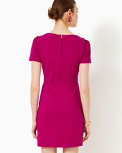 Load image into Gallery viewer, Brinley Stretch Shift Dress - Mystique Pink Wavy Knit Jacquard
