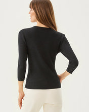 Load image into Gallery viewer, Esli 3/4 Sleeve Sweater - Black Metallic
