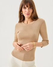 Load image into Gallery viewer, Esli 3/4 Sleeve Sweater - Sand Bar Metallic

