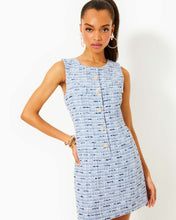 Load image into Gallery viewer, Bindy Shift Romper - Bonaire Blue Coastal Vibes Boucle
