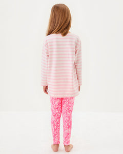Girls Mini Ballad Sweatshirt - Pink Muse X Resort White Make Limeade Embroidery