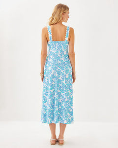 Dwyer Midi Dress - Jacaranda Blue Simply The Zest