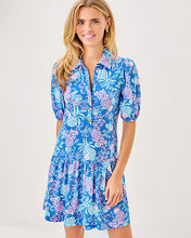 Load image into Gallery viewer, Bingley Dress - Sunwashed Blue Citrus Crush
