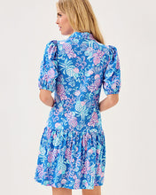 Load image into Gallery viewer, Bingley Dress - Sunwashed Blue Citrus Crush
