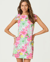 Load image into Gallery viewer, Carmine Shift Dress - Resort White Mum Patch
