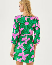 Load image into Gallery viewer, Wexlee Skirted Romper - Kitts Green Sunset Shadows Engineered Romper

