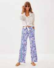 Load image into Gallery viewer, 32&quot; Bal Harbour Palazzo Pant - Tropicalia Purple Elephant In The Bloom Engineered Bottom
