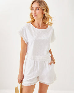 2.5" Riv Terry Cover-Up Short - Resort White Lil Butterfly Pattern