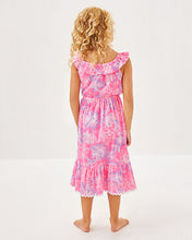 Load image into Gallery viewer, Girls Zetta Midi Dress - Rousseau Pink Zen Garden
