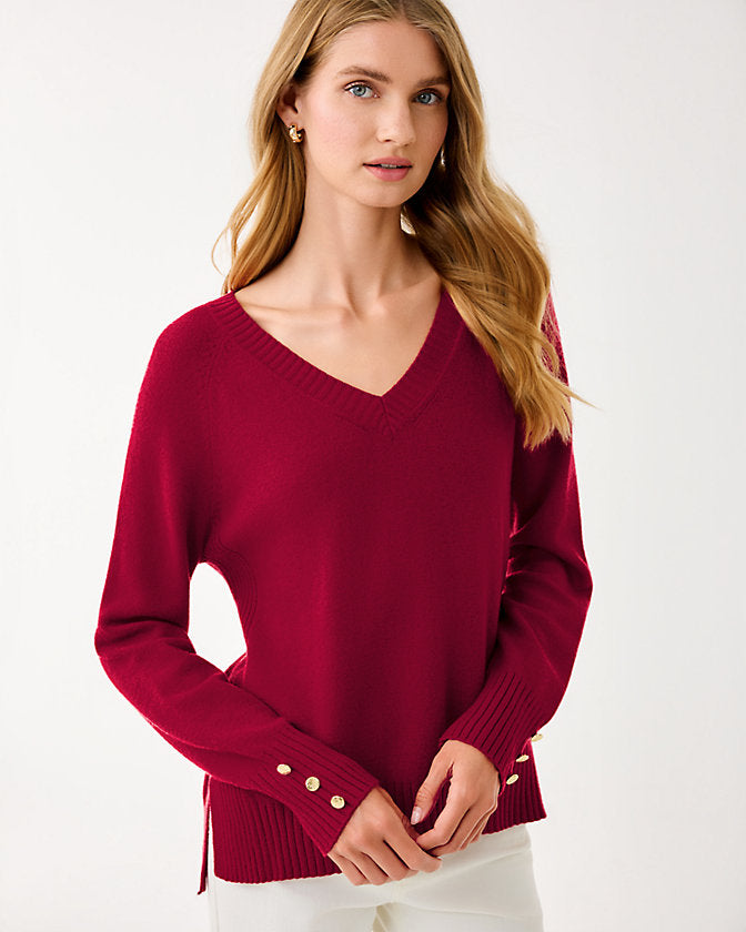 Kaycee Sweater - Malbec Red