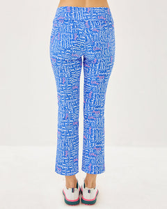 UPF 50+ Luxletic 28" Corso Kick Flare Pant - Sunwashed Blue Seacrets Golf