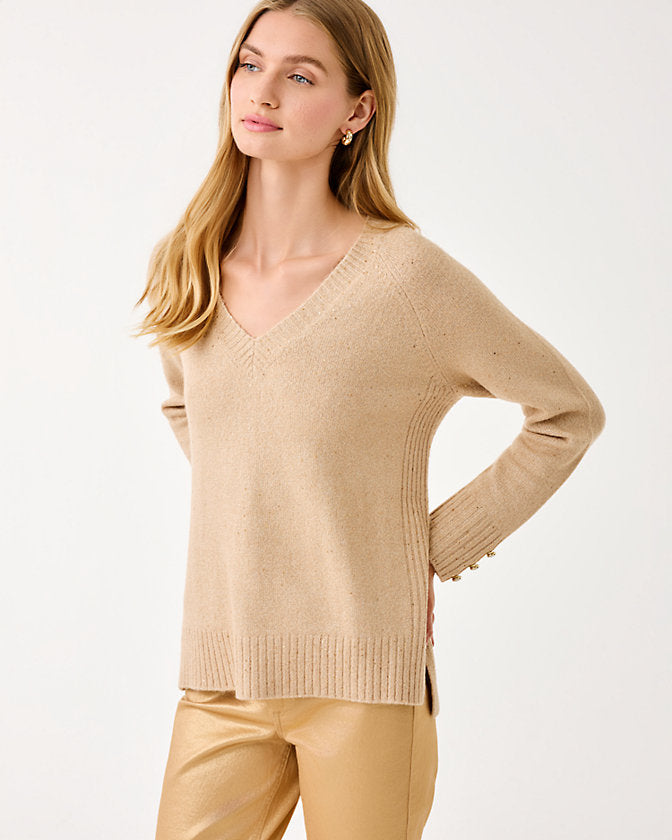 Kaycee Sequin Sweater - Gold Metallic