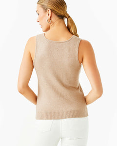 Averlie Sequin Sweater Tank - Gold Metallic