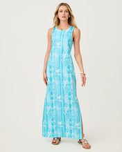 Load image into Gallery viewer, Melodie Maxi Dress - Capri Blue Roseys Petals
