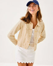Load image into Gallery viewer, Seaspray Linen Jacket - Wicker Tan X Resort White
