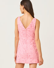 Load image into Gallery viewer, Jules Skirted Romper - Conch Shell Pink Flower Bunch Cut Work Embroidery
