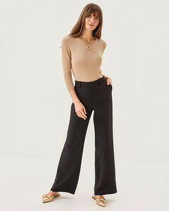 32" Celesta High Rise Palazzo Pant - Noir