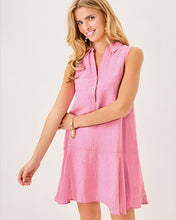 Load image into Gallery viewer, Ellowyn Linen Dress - Sunkissed Pink X Resort White
